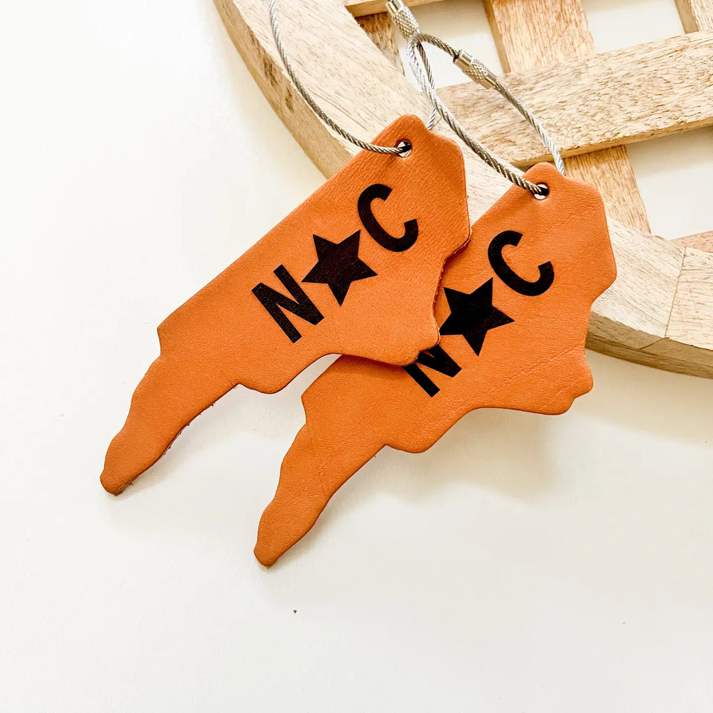 Leather NC Keychain